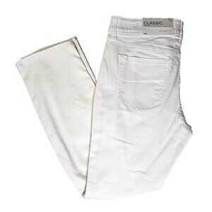Liz Claiborne Classic Skinny Jeans Women's Size 12 Mid Rise White Denim